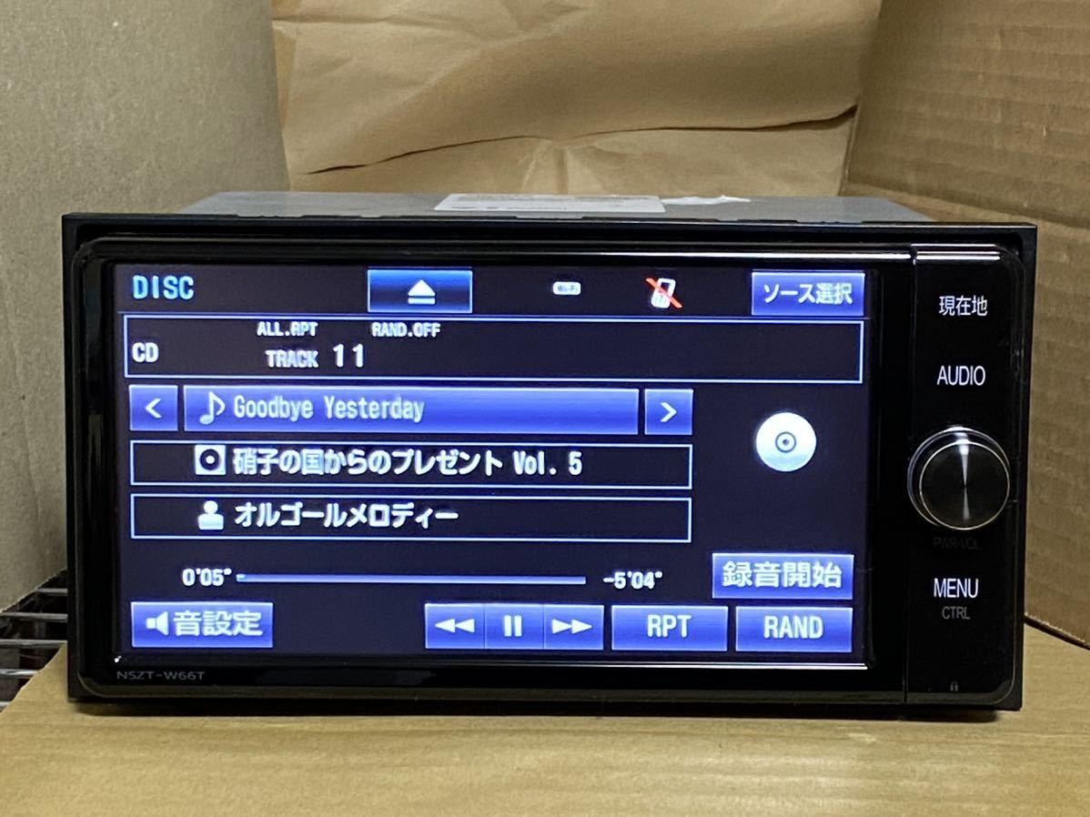 トヨタ純正 SDナビ NSZT-W66T 7インチ　21年8月地図更新　DVDビデオ再生 フルセグ　Bluetooth オーディオ　ハンズフリー　送料無料_画像4