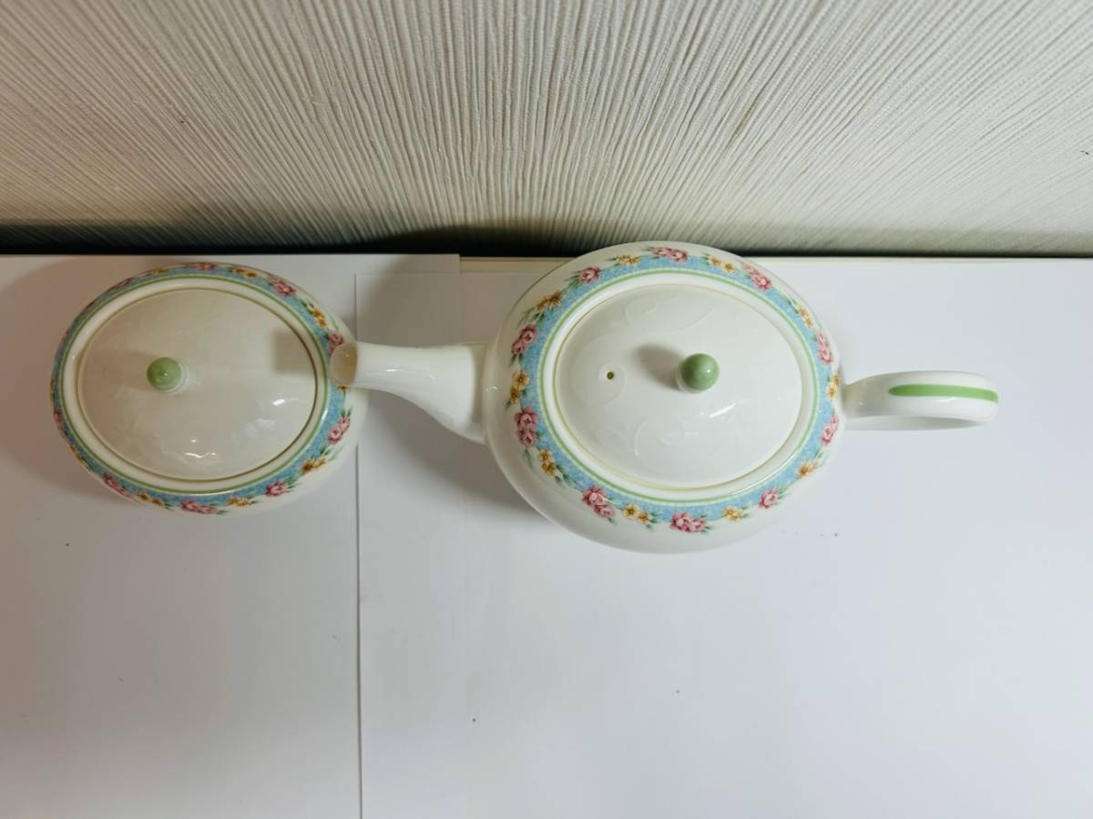 C-62806R Noritake ノリタケ ALLEGRETTO アレグレット ティーポット シュガーポット 食器 陶器 花柄 中古品_画像2