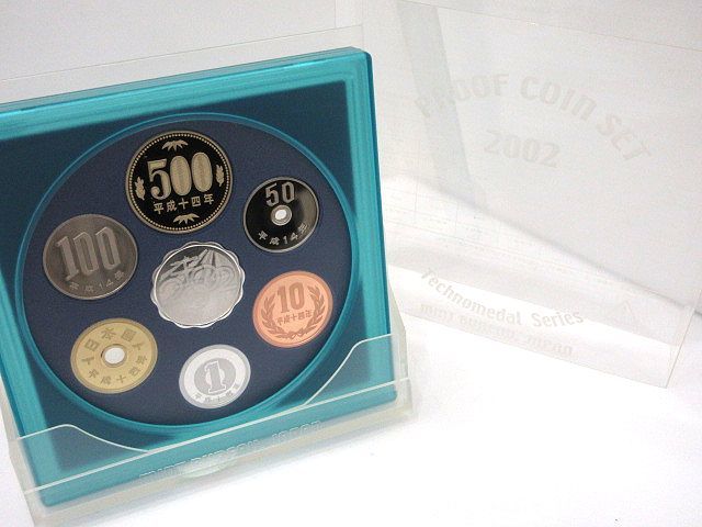 ☆テクノメダルシリーズ1 財務省 造幣局 PROOF COIN SET 2002 1 額面666円分 銘板付 硬貨 貨幣 プルーフコインセット 長期保管品☆_画像1