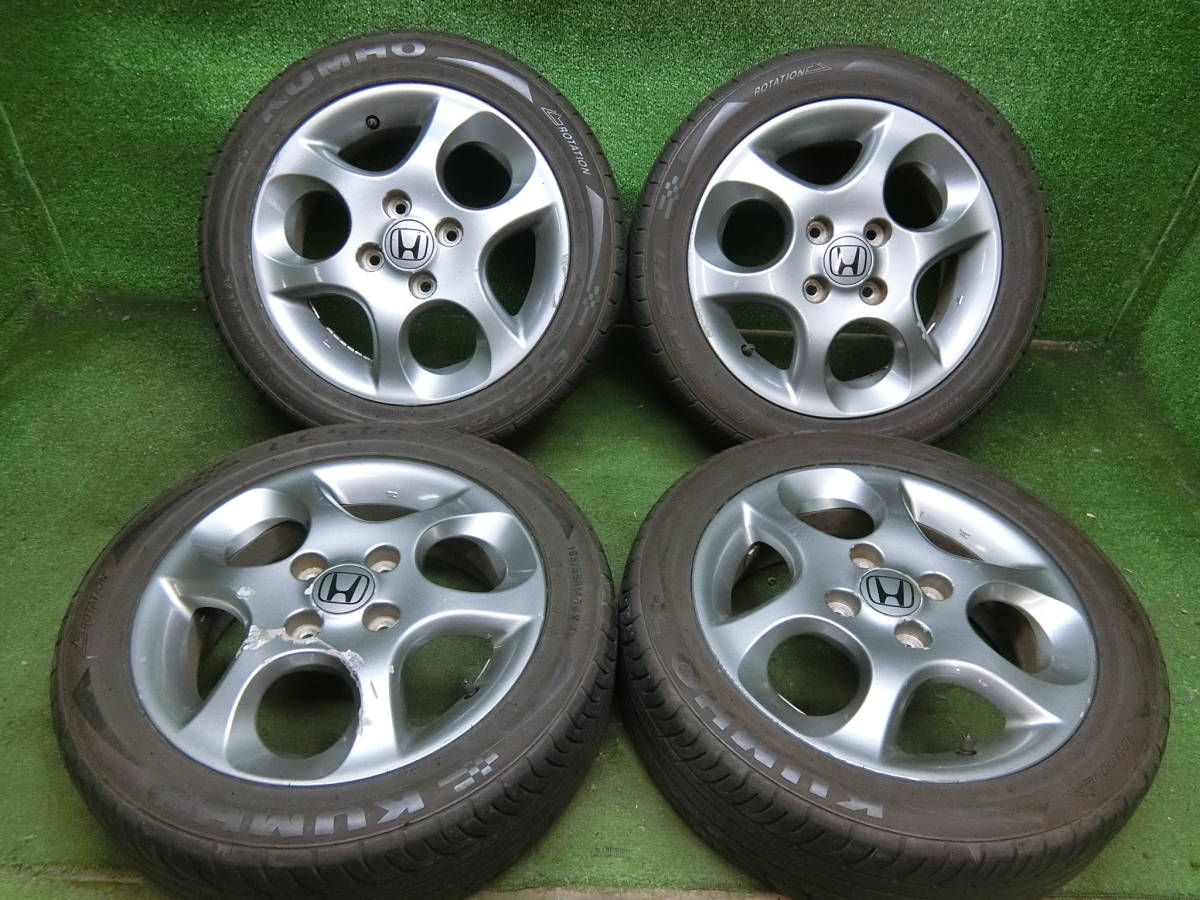 ★ ホンダ純正　ライフ等 ★ 165/55R14 ★ KUMHO ECSTaSPT ★ 14×4.5J　+45　PCD:100 ★4本set■J182_画像1