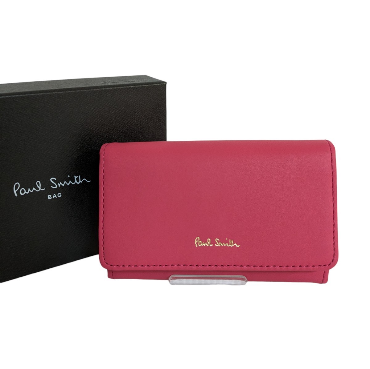  новый товар Paul Smith Paul Smith футляр для визитных карточек футляр для карточек Classic кожа художник полоса женский 