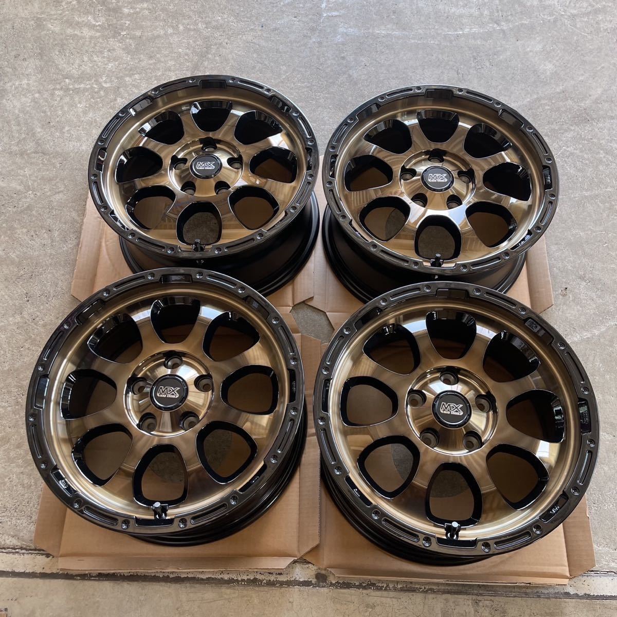 【マッドクロス グレイス】16×7J+38 114.3/5H◆ブロンズクリア&リムブラック MAD CROSS GRACE デリカD5　RAV4 アウトランダー