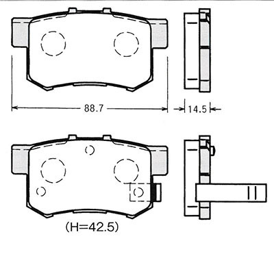 トルネオ CL1 リア ブレーキパッド 1台分 DP-335 1台分 (4枚) セット 激安特価 送料無料_画像2