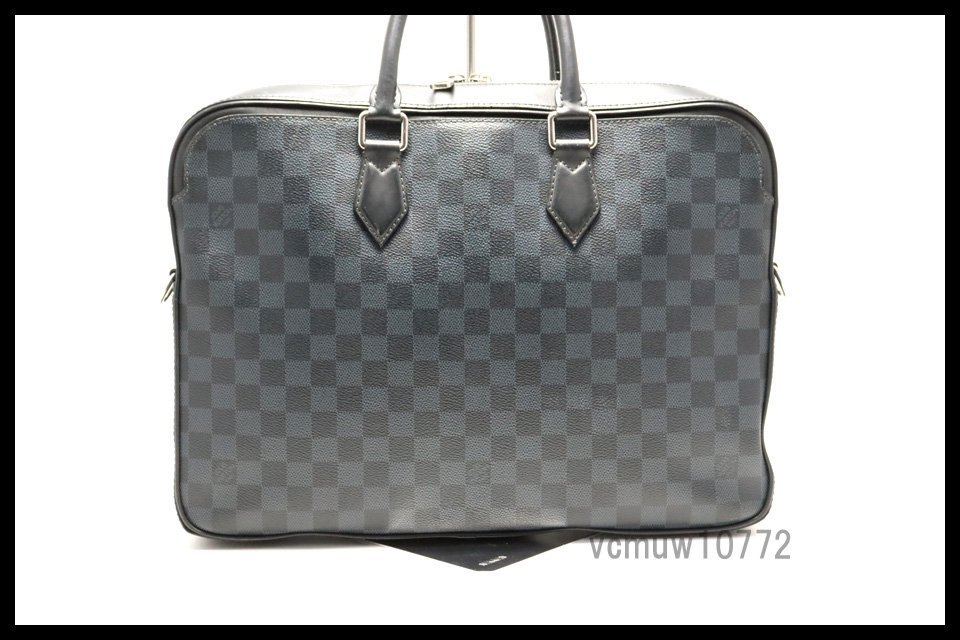 近年モデル希少美中古■LOUIS VUITTON ダミエコバルト ダンディブリーフケースMM レザー ビジネスバッグ ルイヴィトン■0907ns13338_画像1