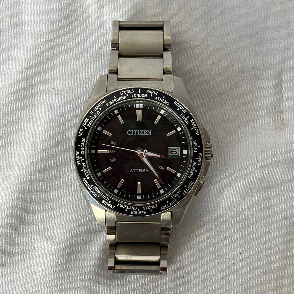 1円スタート CITIZEN シチズン アテッサ H148-T017509 電波ソーラー
