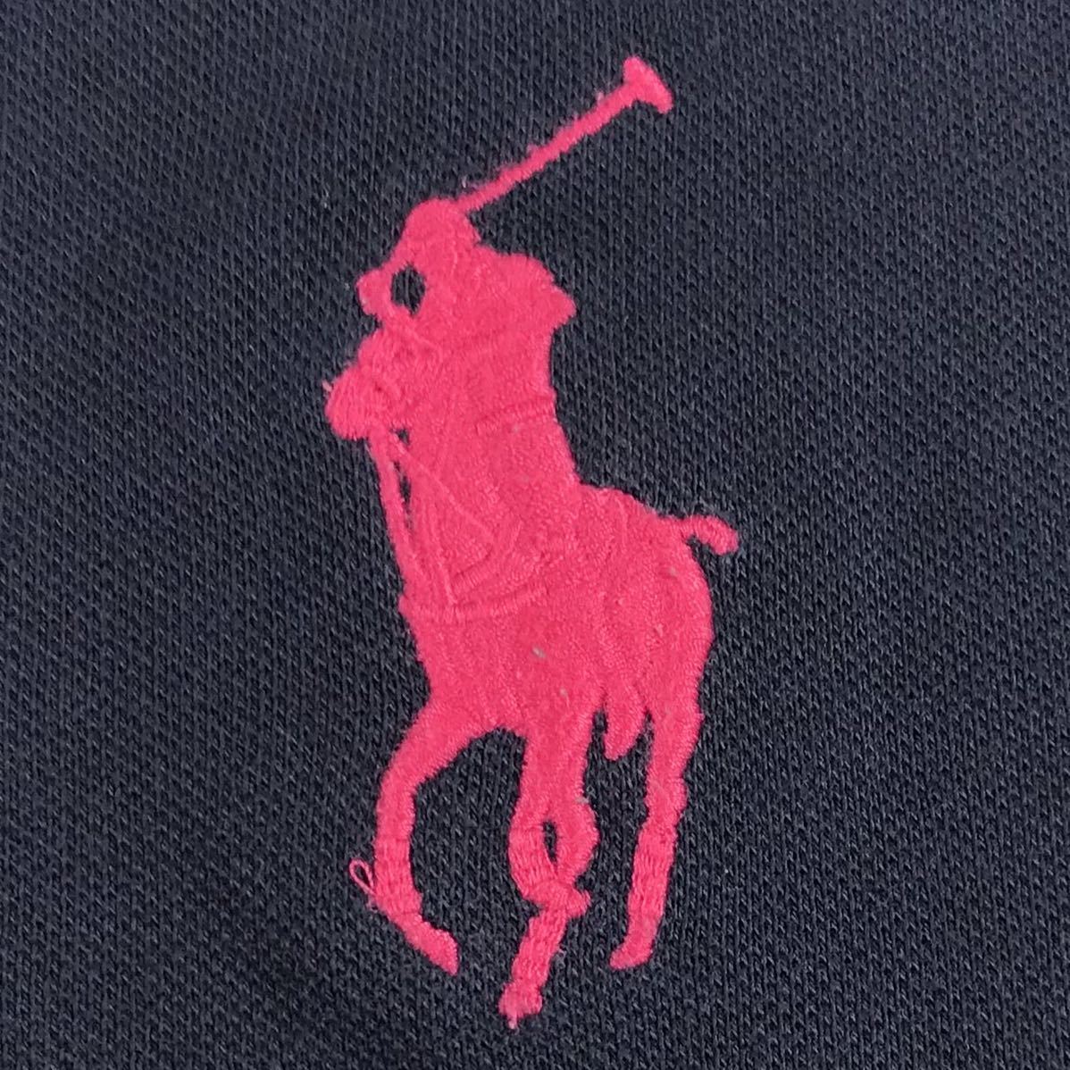 POLO RALPH LAUREN ポロ ラルフローレン 半袖 ポロシャツ XL(16) ユースサイズ ネイビー 刺繍ポニー ワッペン_画像5