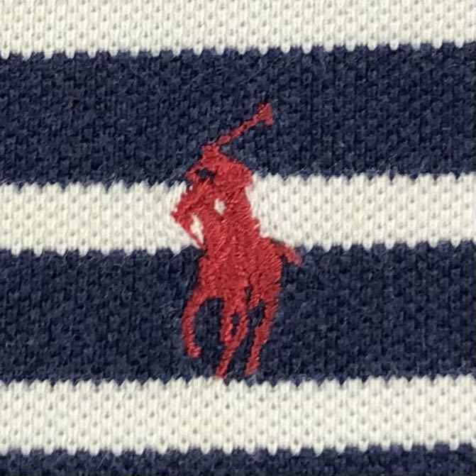 POLO BY RALPH LAUREN ポロ バイ ラルフローレン 半袖 ポロシャツ M バイカラー ボーダー柄 刺繍ロゴ ポニー_画像7