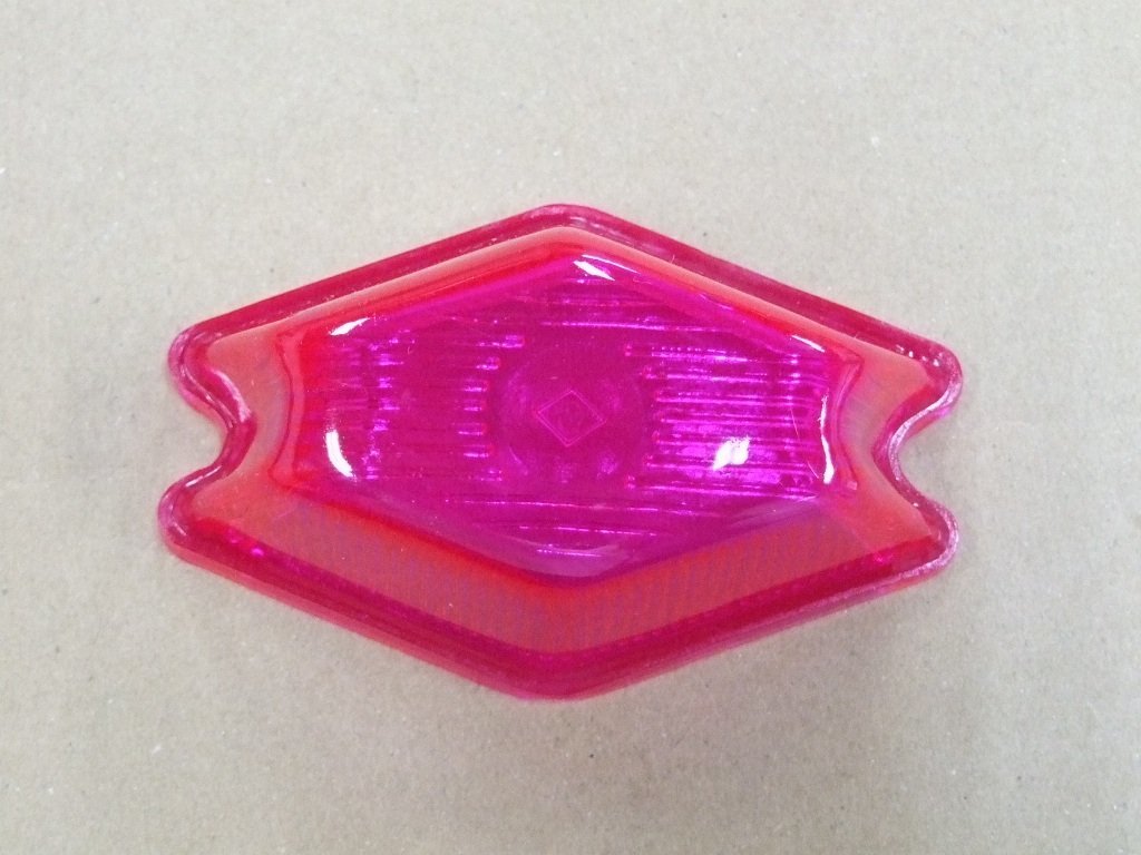 ひし形マーカー　板橋用品製　S84ひし形レンズ 　耐熱プラスチック製　ピンク色(もも)_画像1