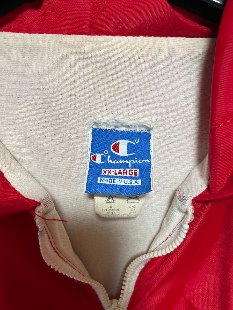 チャンピオン　年代　青刺繍タグ前期　ナイロンプルオーバージャケット