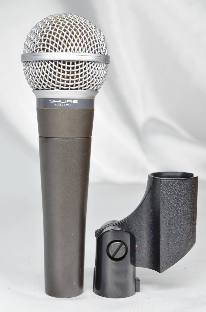 【A】USA Shure SM58 純正ウレタン弾力あり 70年代 ビンテージ 元箱 ケーブル ポーチ ホルダ レンチ付属_画像3