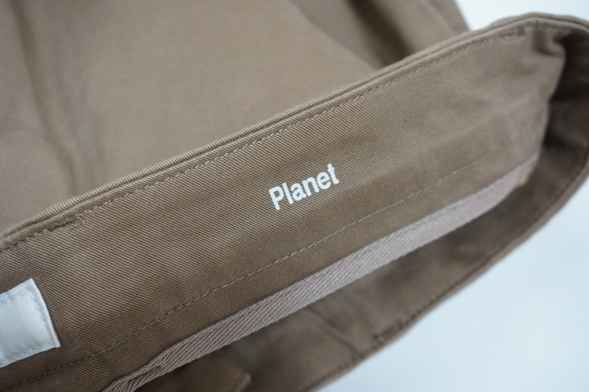 美品正規 LIDEAL リディアル PLANET プラネット コットン テーパード パンツ 95283001 茶 サイズ31 本物 831N_画像6