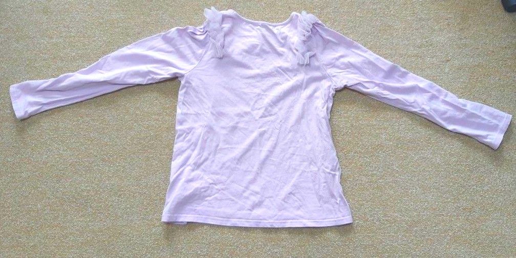 【値下】エニィファム　長袖Tシャツ　150　肩リボン　ピンク