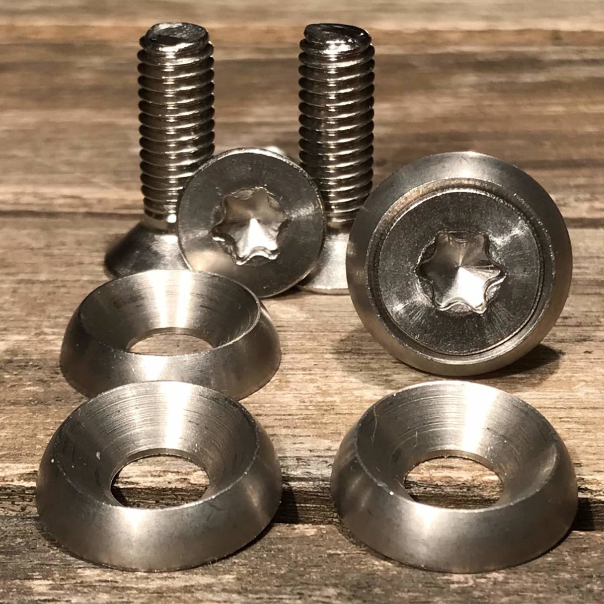  made of stainless steel TRX low Z bolt 4 pcs set number bolt anti-theft [ car na12] old car Vintage custom Daihatsu light car low b