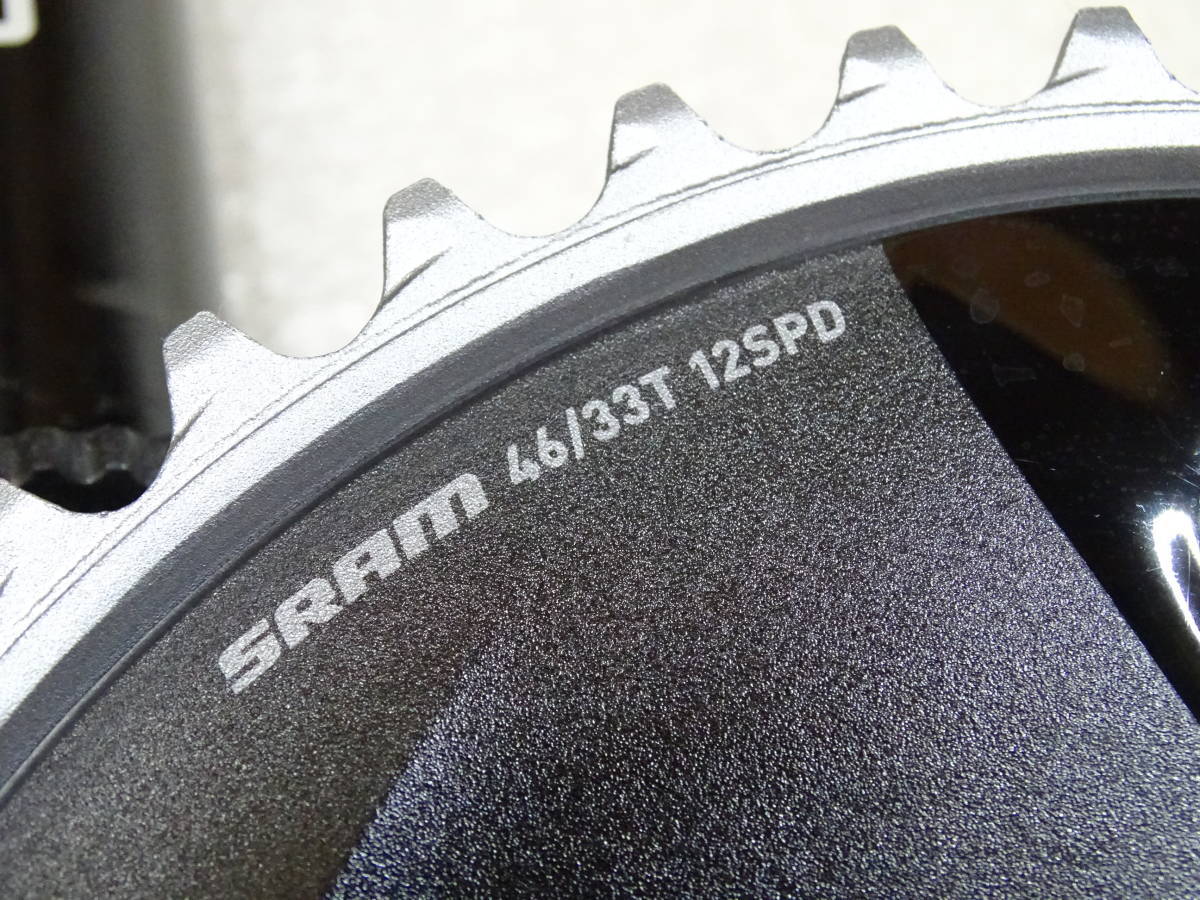 新品 SRAM FORCE AXS DUB 46/33 170mm パワーメーター付チェーンリング&カーボンクランクセット　12速_画像4