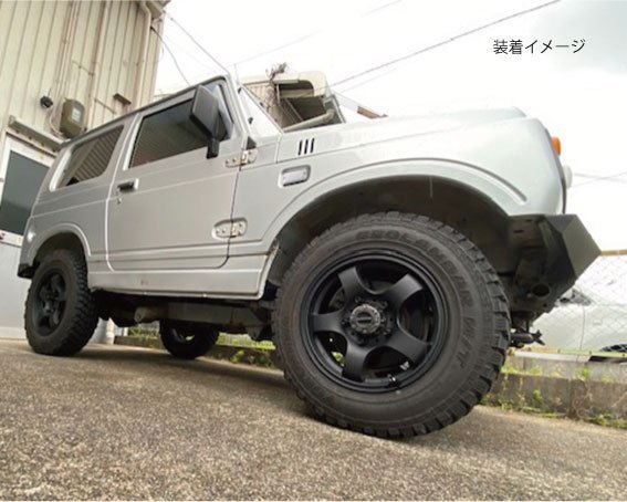 【ジムニー専用】JB-LANDER 16x5.5J 5H/PCD139.7 +22 艶消しブラック(AGITO Racing限定カラー) 1台分4本_画像4