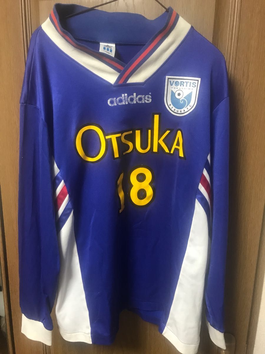 徳島ヴォルティス　otsuka fc 長袖ユニフォーム　adidas アディダス レア 大塚製薬　サッカー　シャツJリーグ