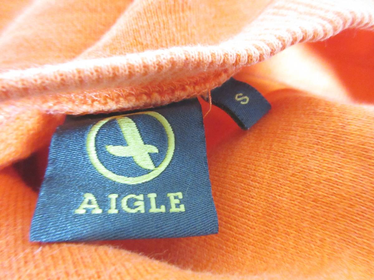 AIGLE Aigle sweat sweatshirt Logo lady's S orange irmri kn1310