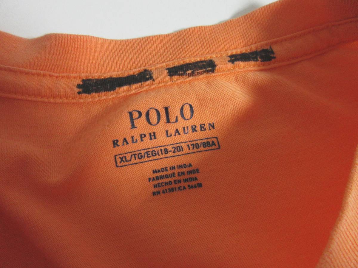 POLO RALPH LAUREN Polo Ralph Lauren T-shirt short sleeves Hawaii XL 18-20 170 / 88A orange irmri yg4677