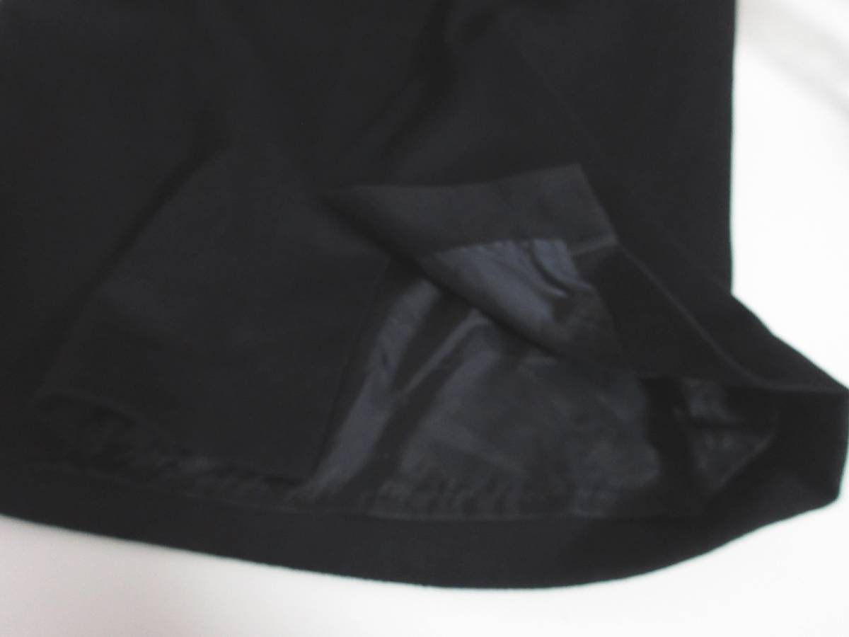 CORDIER コルディア スカート バックスリット ウール 厚手 レディース 46 大きいサイズ 黒　　irmri kn1326_画像3