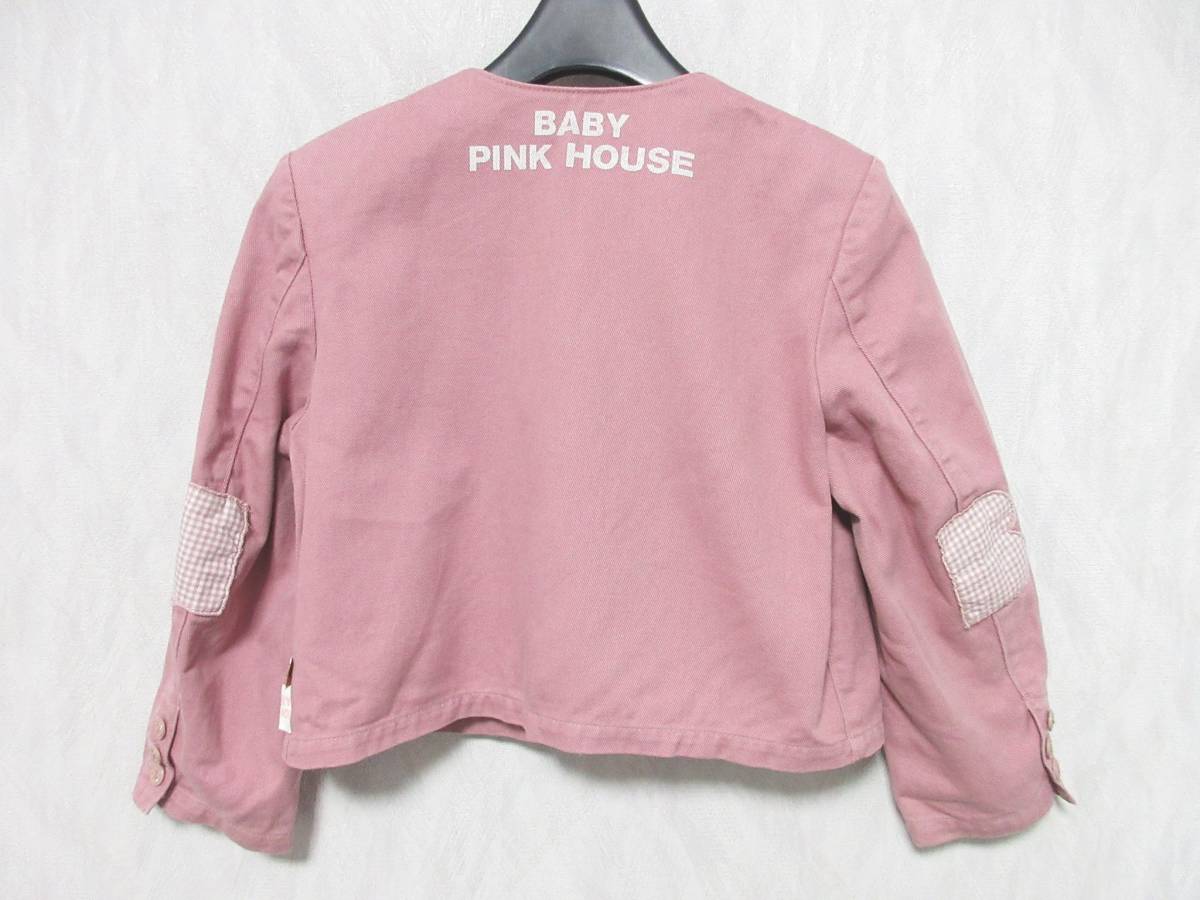 BABY PINK HOUSE Pink House no color jacket ribbon child M pink kn1334