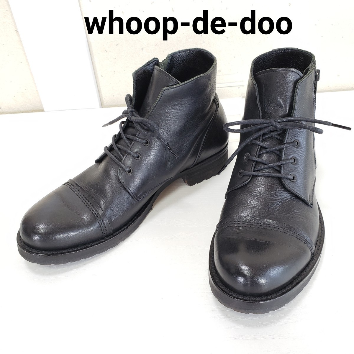 綺麗 日本製 whoop-de-doo フープディドゥ 牛革レザー サイド 綺麗 日本製 whoop-de-doo フープディドゥ 牛革レザー サイド
