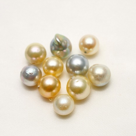 半額】 アコヤ真珠パールルース 10ピース 7.0-8.5mm 無調色 真珠