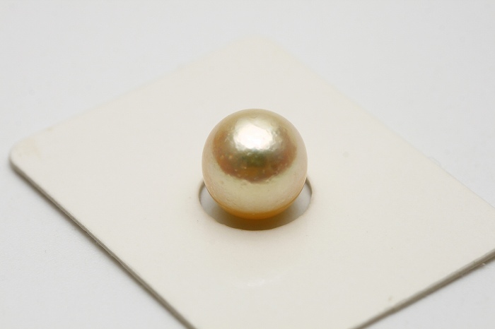 アコヤ真珠パールルース　9.0-9.5mm　無調色　ピンクゴールドカラー_画像2