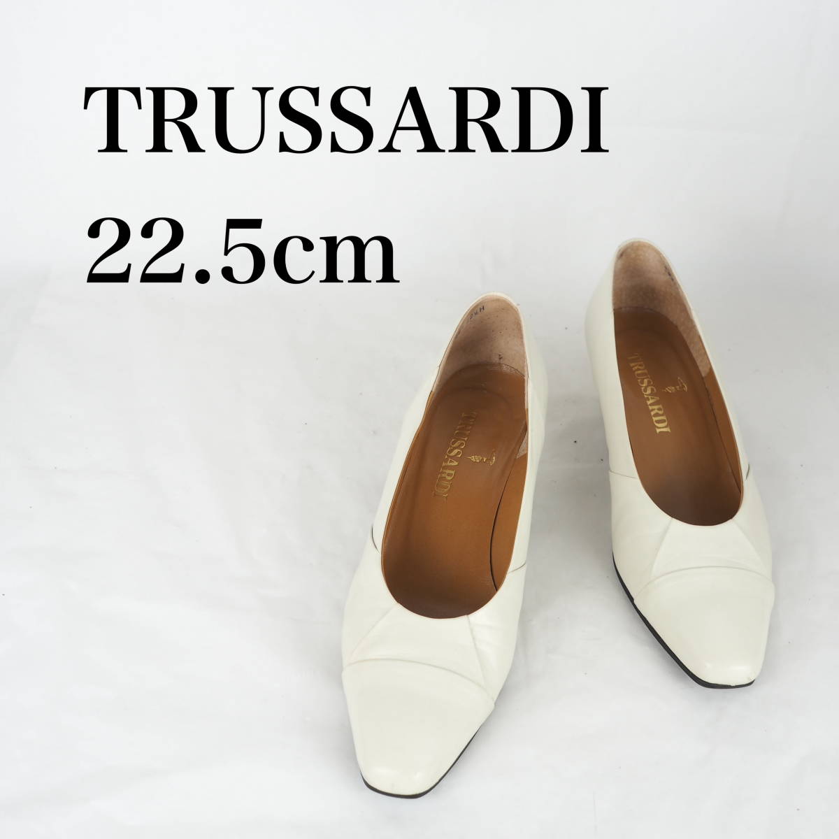 MK1551*TRUSSARDI* Trussardi * женский туфли-лодочки *22.5cm* крем 