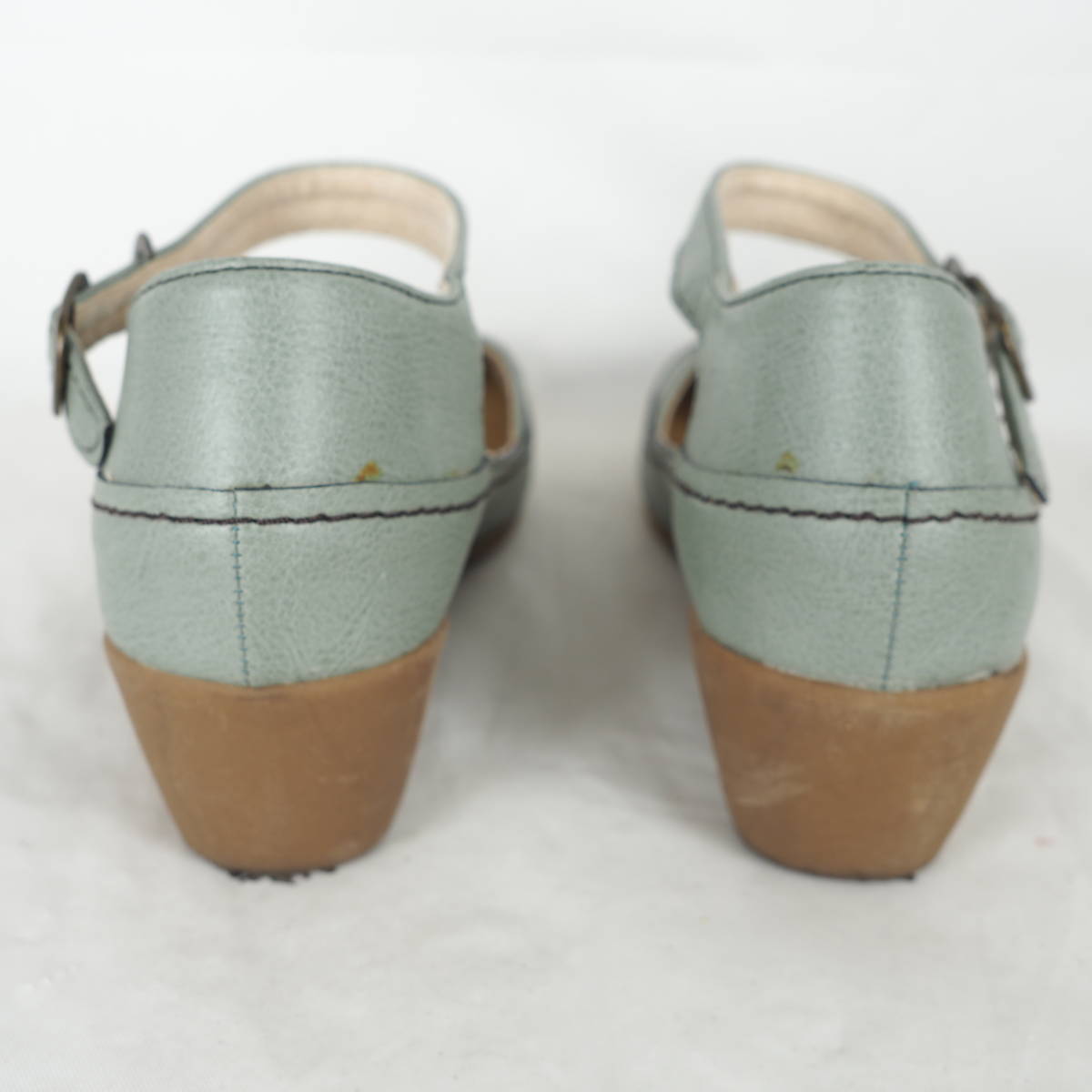 MK1963*BENEBIS*bene винт * женский туфли-лодочки *21.5cm3E* olive gray -