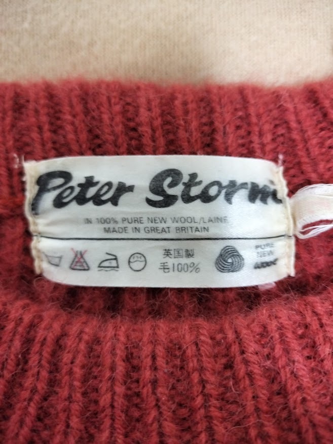 ピーターストーム70's 旧タグ Peter Storm ウールセーター BARBOUR好きの方へ　MADE IN GREAT BRITAIN_画像1