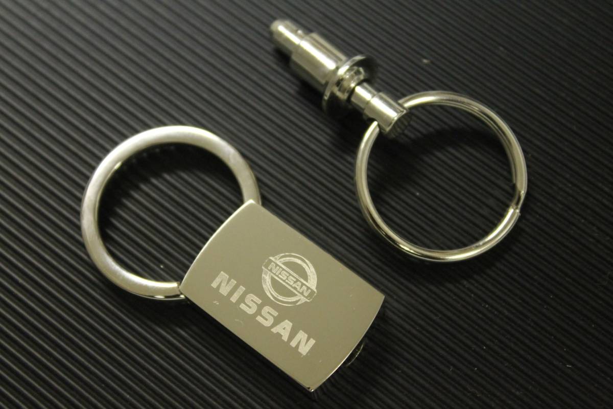 US日産 キーホルダー クロームメッキ フック&リング 新品 NISSANライセンス品 NISSANマーク NISSANロゴ タイプP の画像4