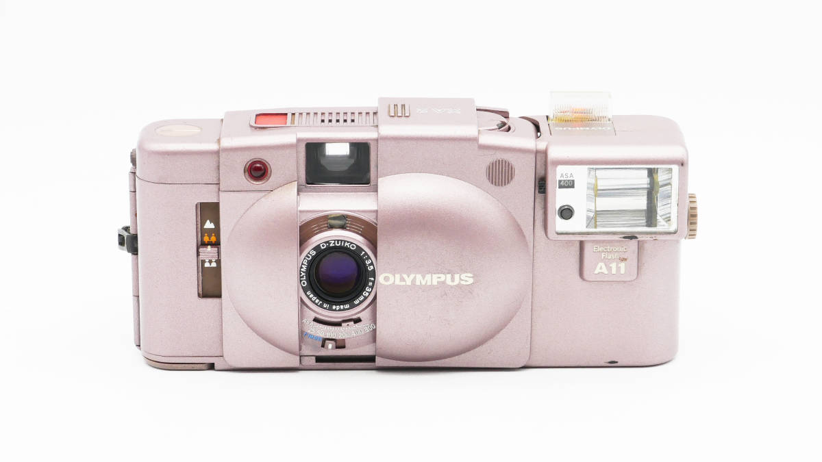 OLYMPUS オリンパス XA2 XA 2 ピンク A11 フラッシュ 通電OK 非売品