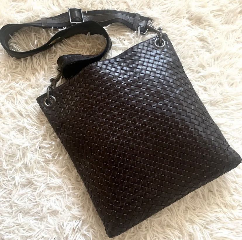 美品】ボッテガヴェネタ BOTTEGA VENETA ショルダーバッグ クロス