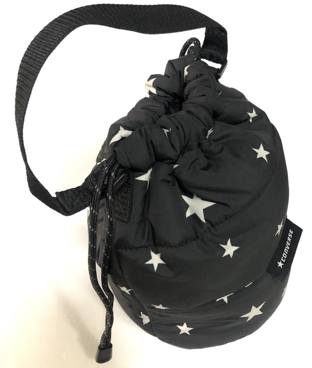 CONVERSE Converse handbag black 23091211 black beautiful goods nylon cotton inside quilting 