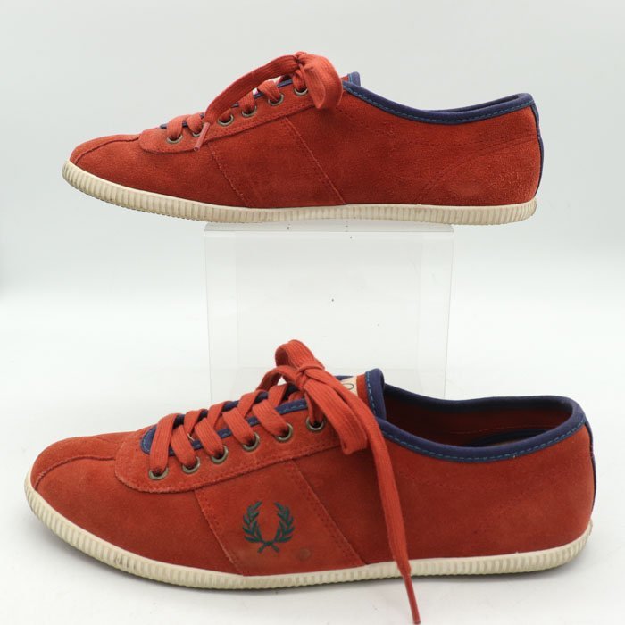 フレッドペリー スニーカー スエード レザー ロゴ ローカット シューズ 靴 ブランド メンズ 28cmサイズ オレンジ FRED PERRY_画像8