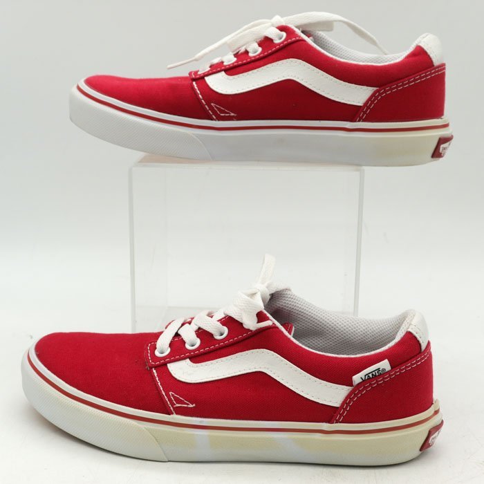 バンズ OFF THE WALL スニーカー ローカット V341 クレイル キャンバス シューズ 靴 レディース 23cmサイズ レッド VANS_画像8