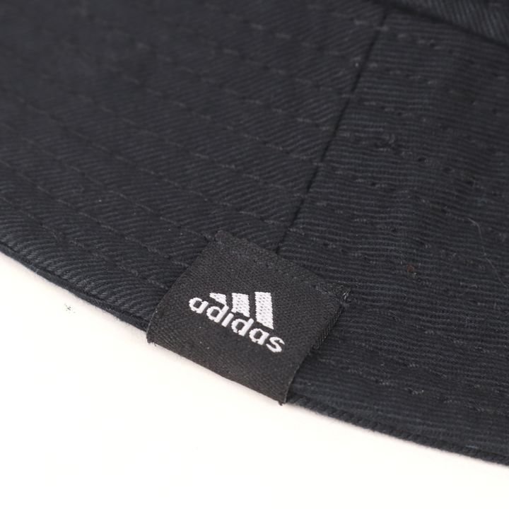 アディダス バケットハット コットン ロゴ 帽子 バケハ ブランド レディース メンズ 58cmサイズ ブラック adidas_画像3