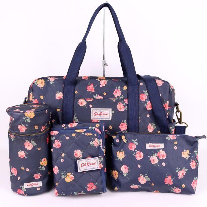 キャスキッドソン マザーズバッグ ポーチ等 4点セット ショルダーバッグ ボストン カバン レディース ネイビー Cath Kidston