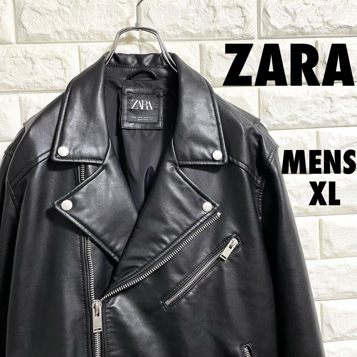 ZARA ザラ ライダース フェイクレザー XXLサイズ - アウター