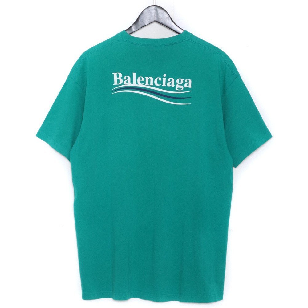BALENCIAGA Political Campaign Logo Tee Large Fit TEE ラージフィットポリティカルキャンペーンロゴTシャツ XS グリーン_画像2