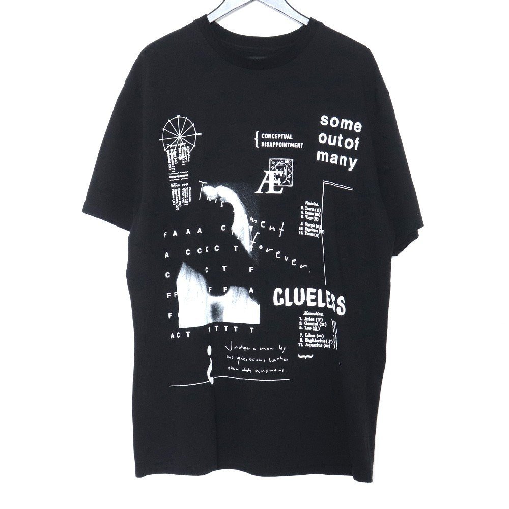 A.F ARTEFACT プリントTシャツ サイズ3 ブラック エーエフアーティファクト 半袖カットソー_画像1