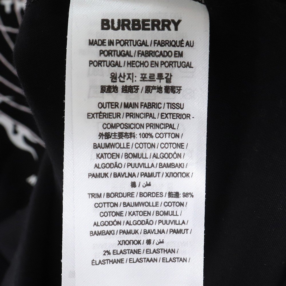 BURBERRY ロゴグラフィックプリント オーバーサイズTシャツ Mサイズ ブラック 8048289-A1189 バーバリー 半袖カットソー_画像4