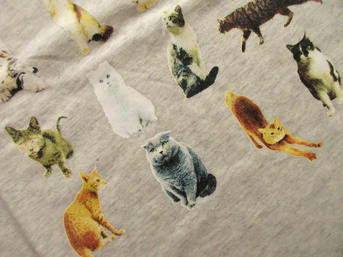 nemne　キャットプリント Tシャツ　（オートミール）　ビッグシルエット　オーバーサイズ　猫　ネコ　綿100％_画像10