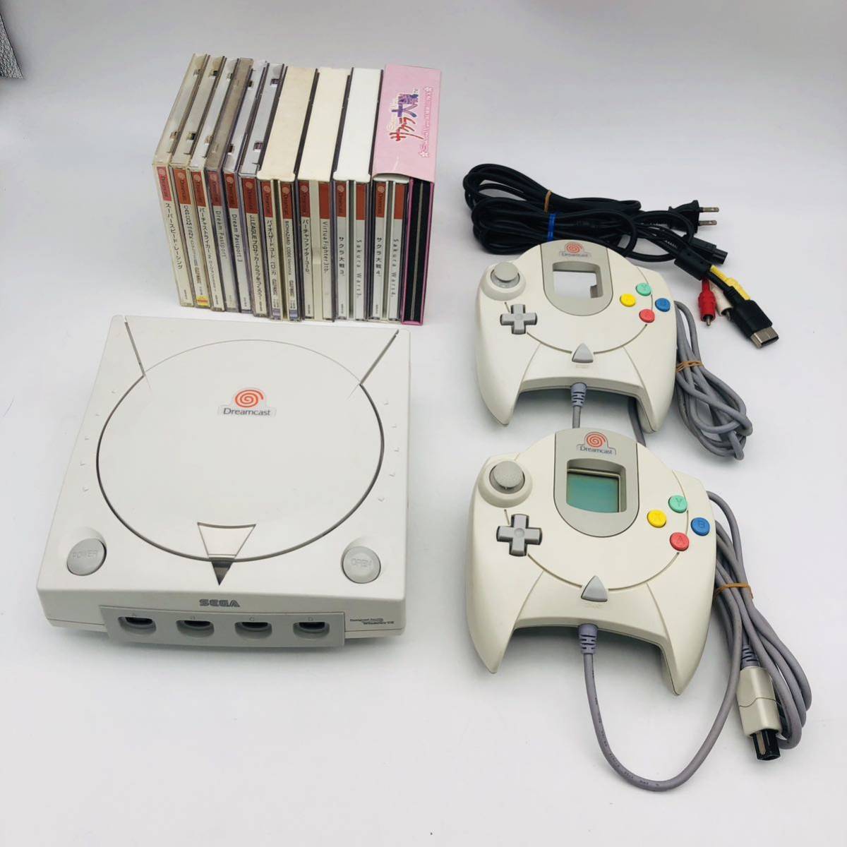 SEGA Dreamcast 本体 一式 ソフト セット◆動作確認済 セガ ドリームキャスト mil cd 対応 ドリキャス