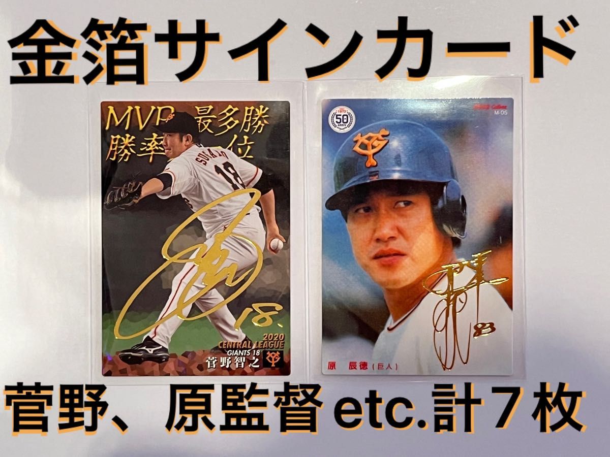 プロ野球チップス 巨人菅野サイン入りカードセット プロ野球カード