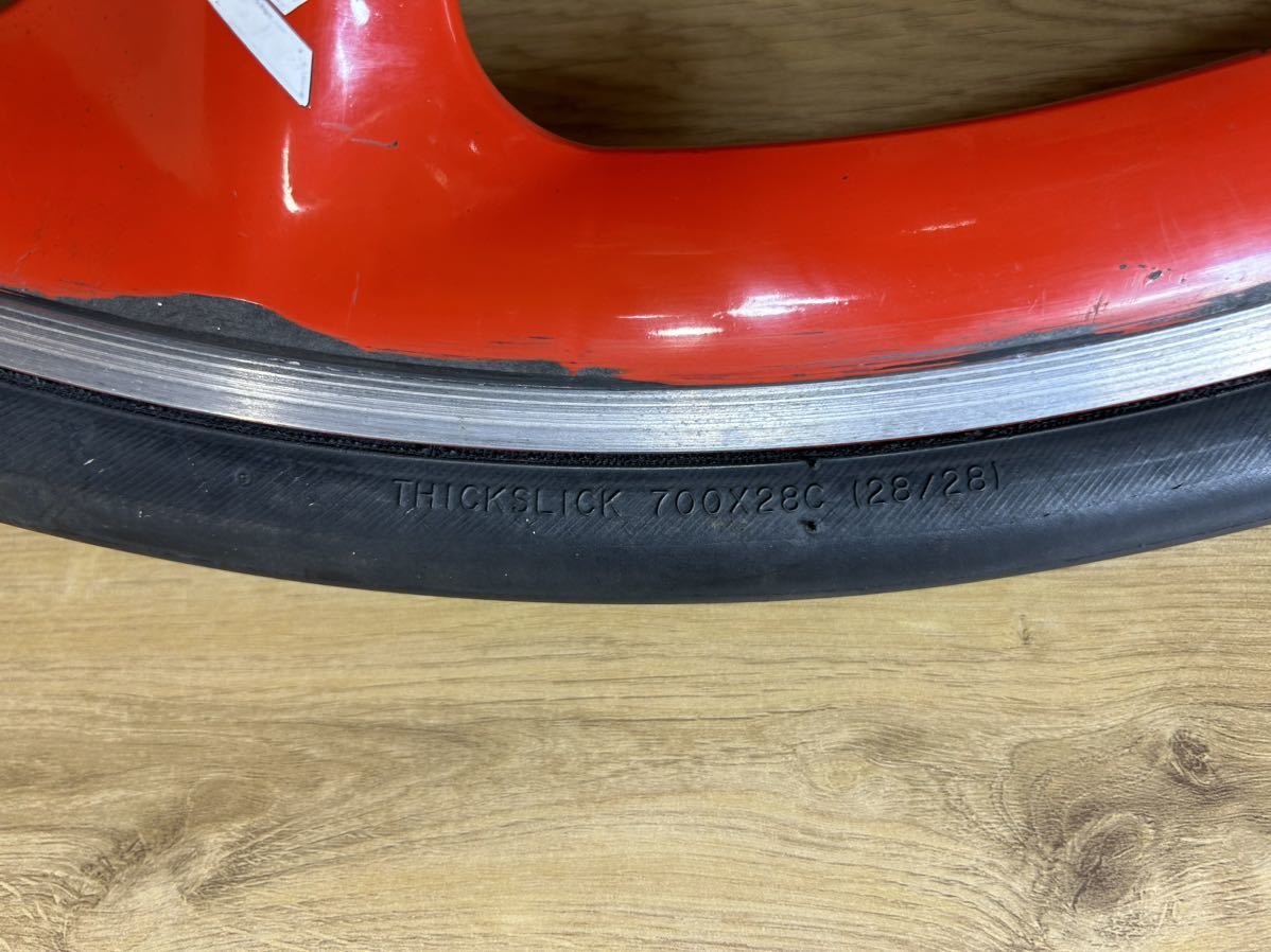 激安 中古 AEROSPOKE F17 現状品 700C ピスト 前輪 フロントホイール