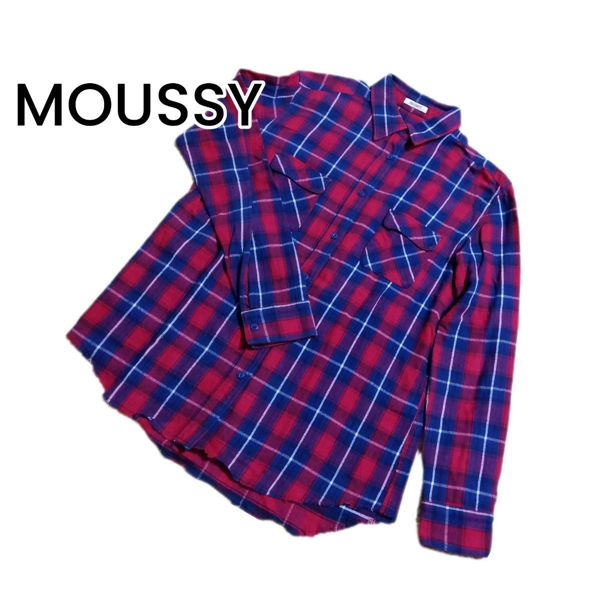 【MOUSSY】レッドチェックネルシャツ フリーサイズ