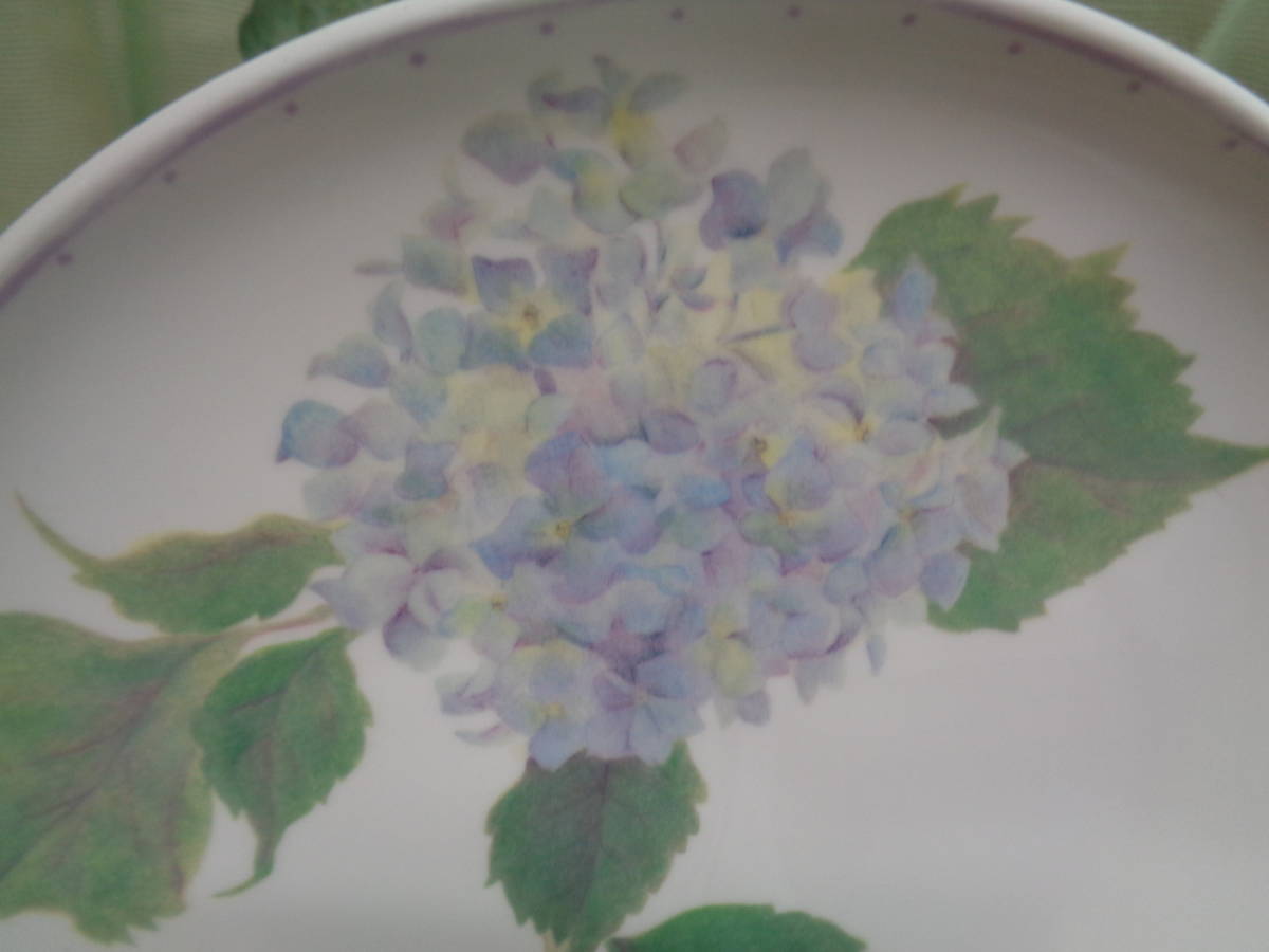 フラワーズギャラリー 前田まゆみ 飾り皿/プレート 紫陽花 未使用品の画像2