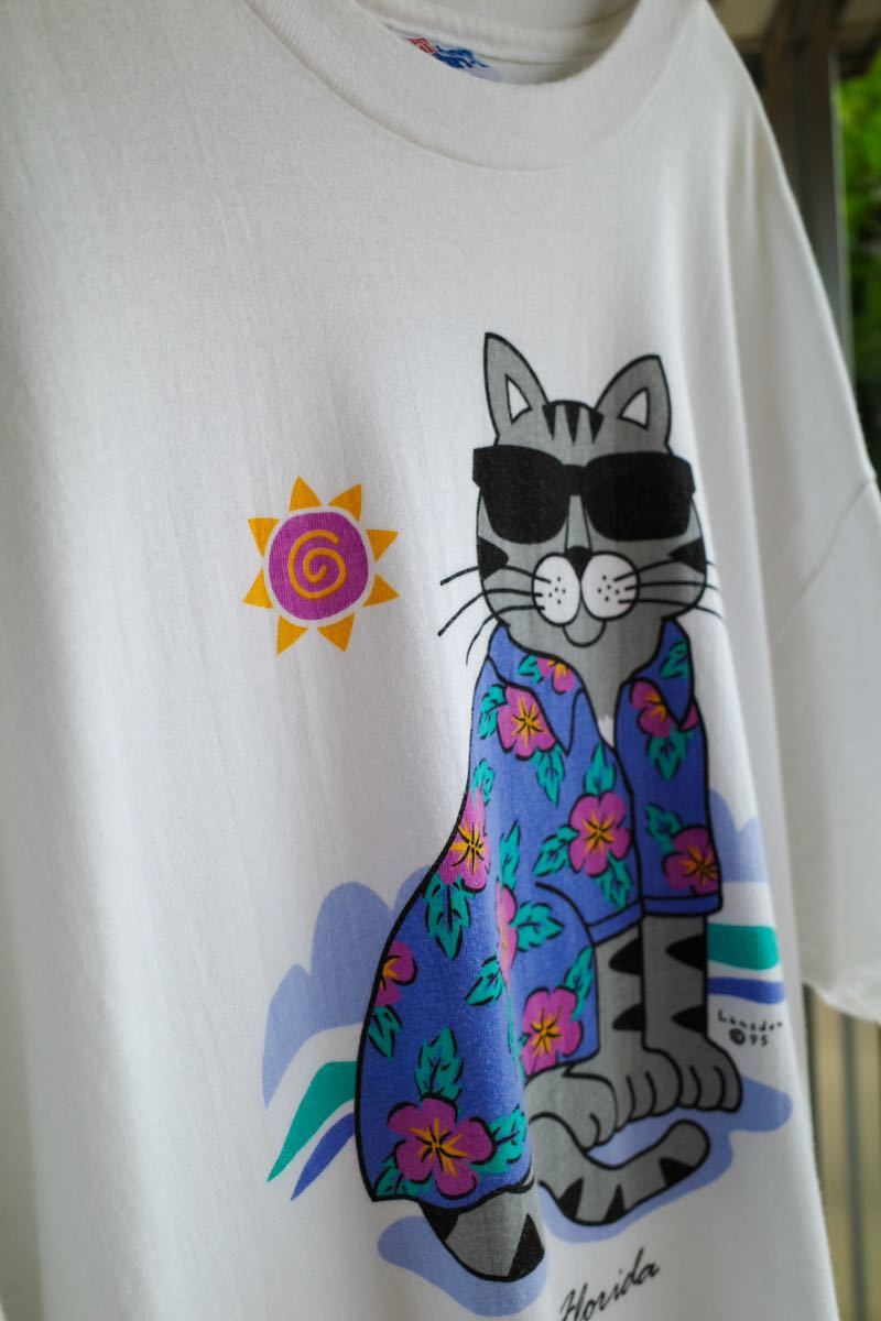 極美品】Vintage Teeshirt Naples Florida Aloha cat ヴィンテージ T