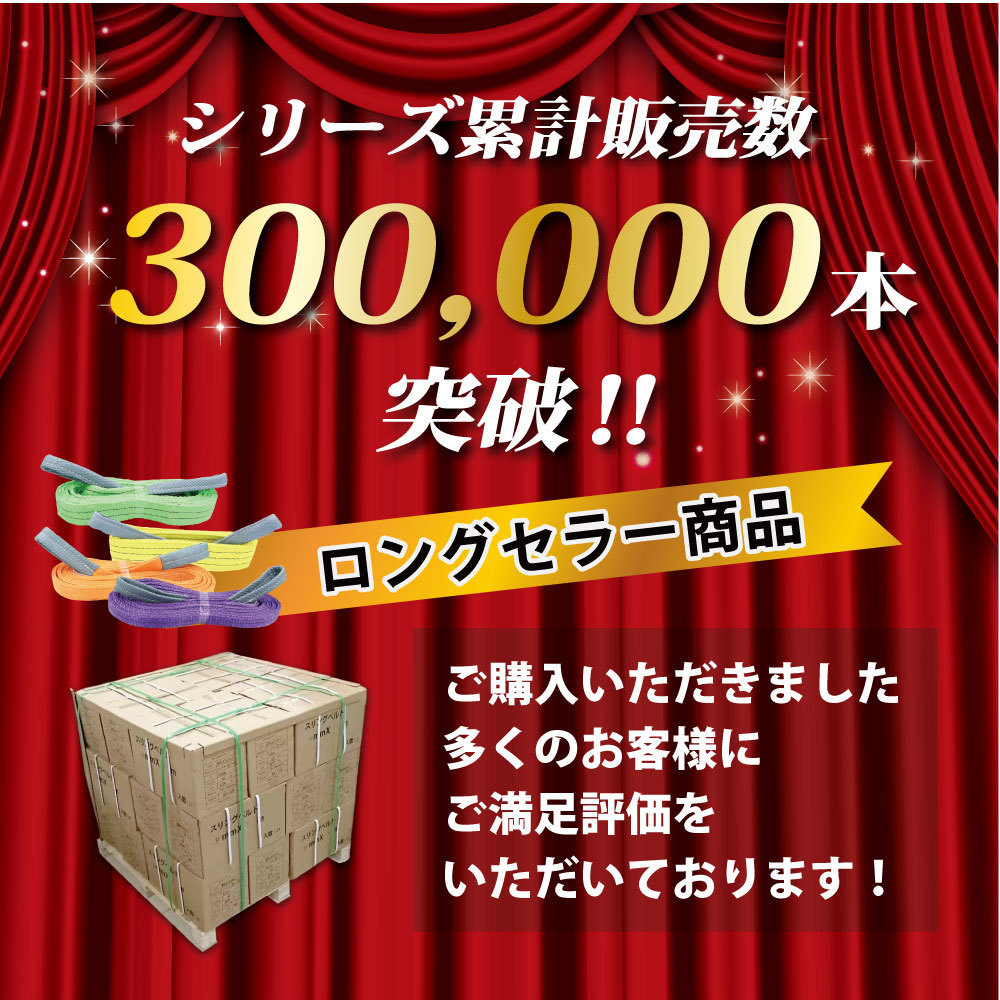 2本セット スリングベルト 4m 800kg 幅 25mm ベルトスリング 玉掛け 引っ越し 吊り具 荷重表 種類 運搬用ベルト 運搬用スリング 吊具_画像3